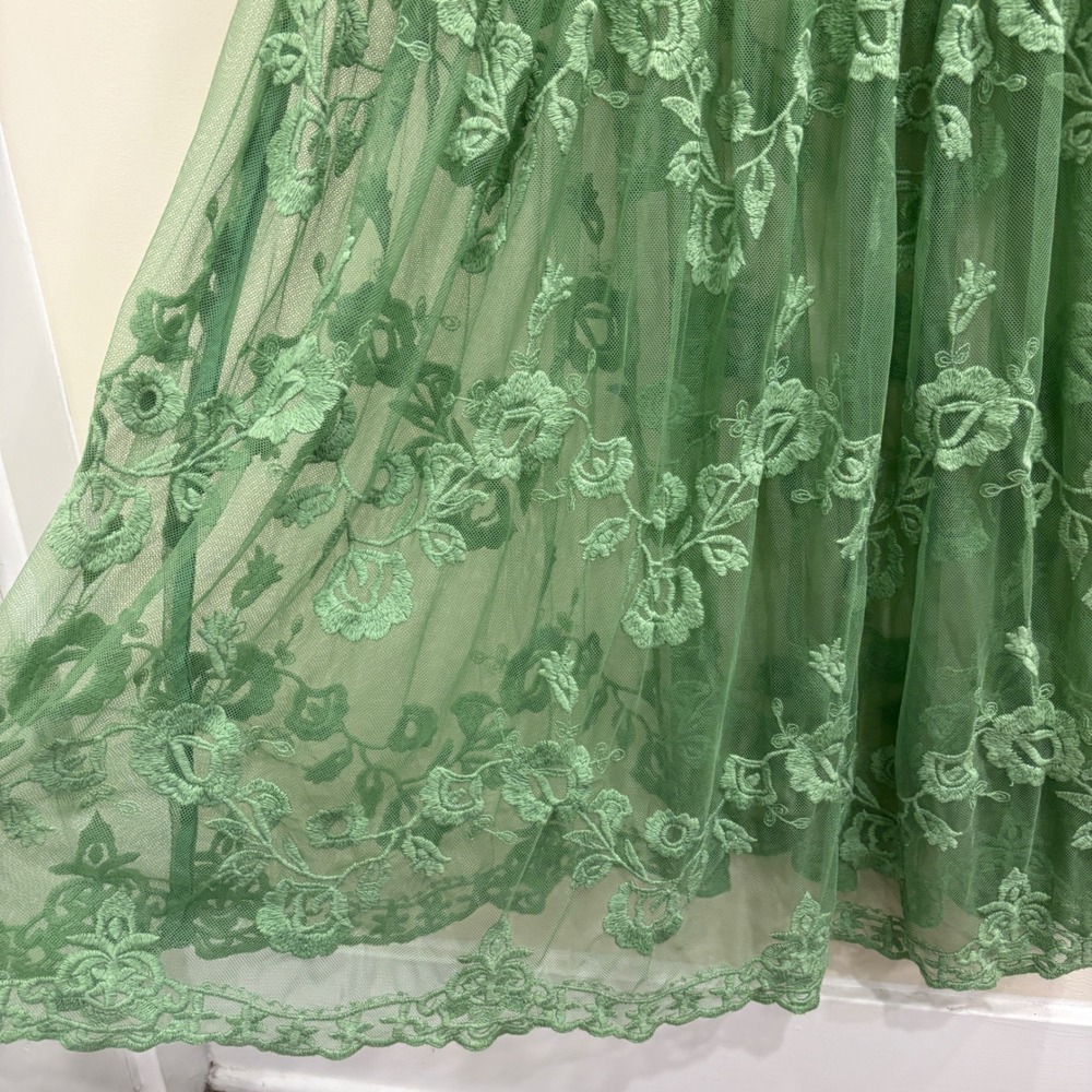Sundance Green Lace Midi Dress - Picture 8 of 10